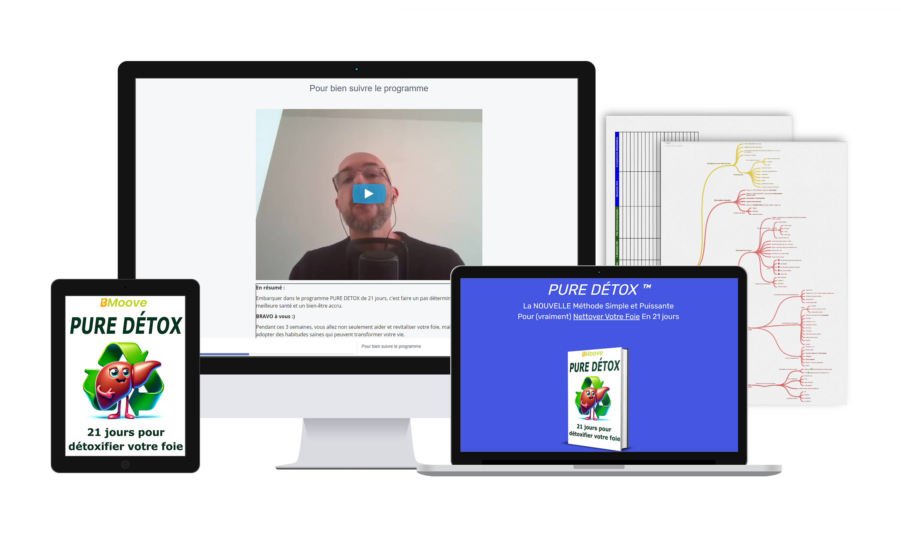 Programme Pure Détox - Aperçu sur ordinateur, tablette et téléphone